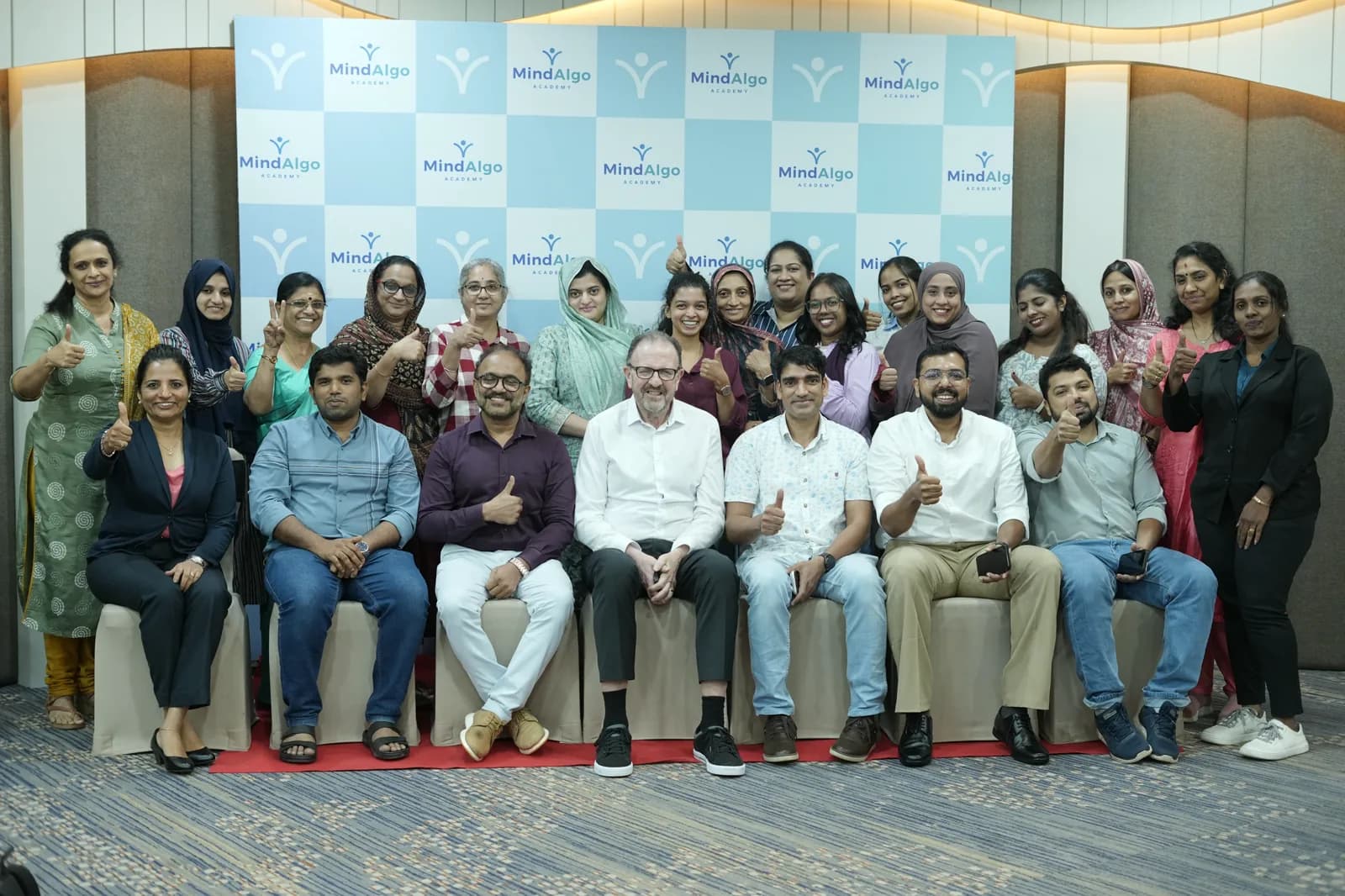 MindAlgo CBT clinical practicum cohort with Dr. John Crimmins in Calicut, India