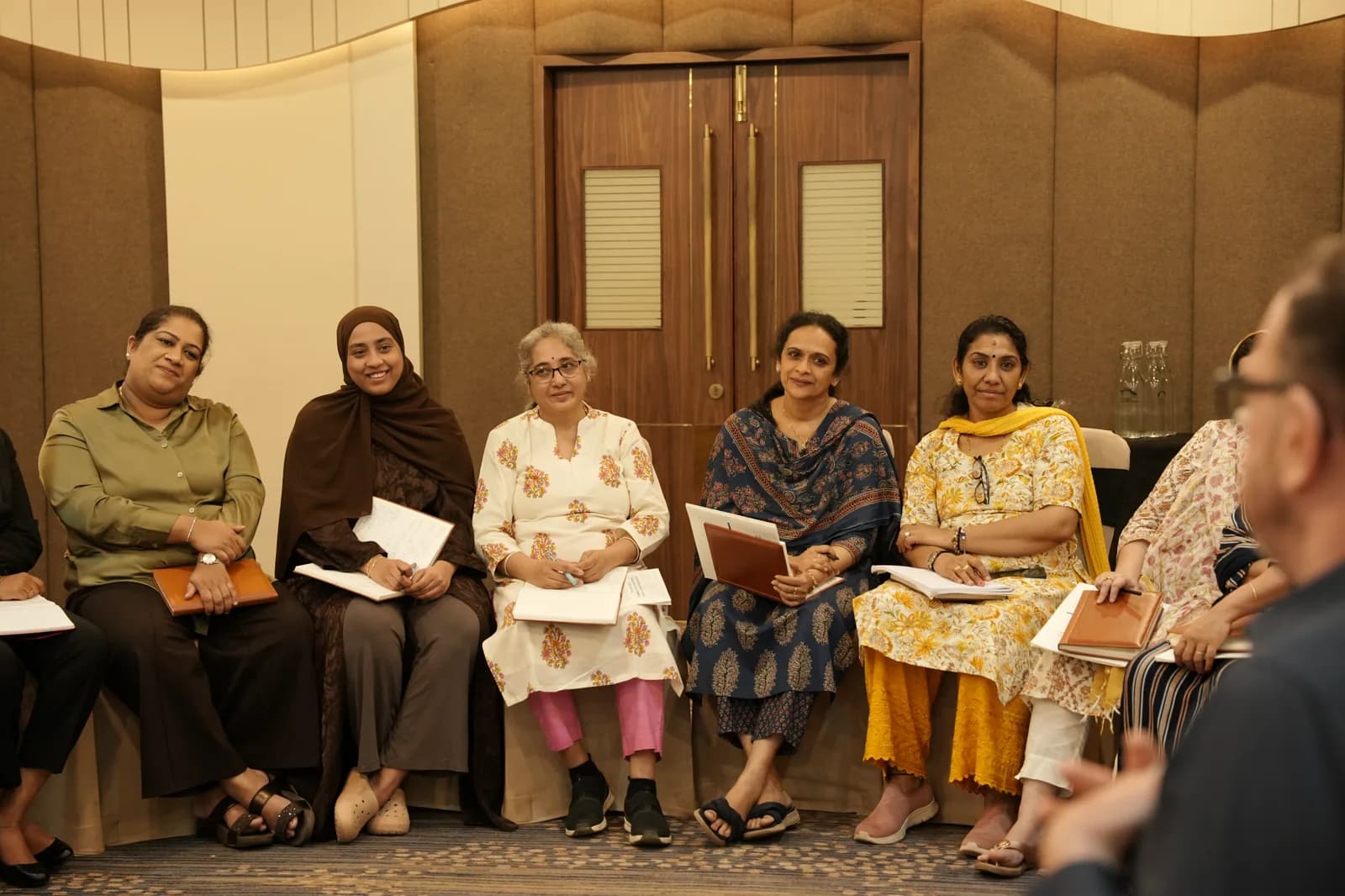 Engaged participants at a MindAlgo CBT practicum